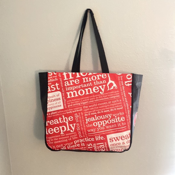 Large red lulu lemon tote bag - Picture 2 of 3